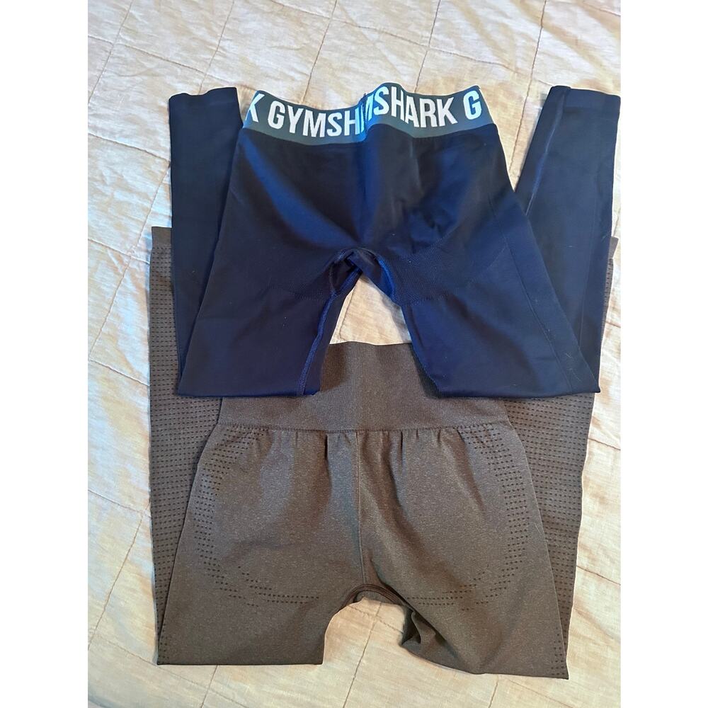 2 PAIR OF GYMSHARK ATHLETIC PANTS; SIZE SMALL - Picture 2 of 2